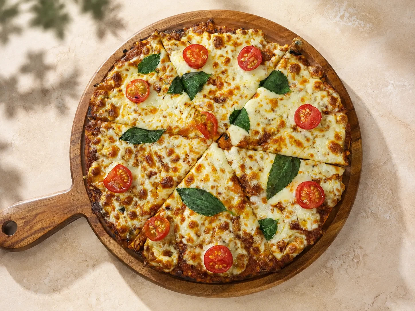 A freshly prepared pizza from the Authentica kitchen